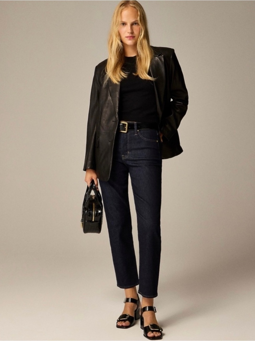 J.CREW Resin Rinse Dark Wash Slim Mid Rise Super-Stretch Jean Size 30